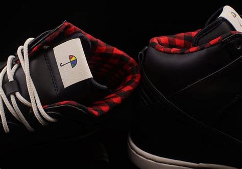 Nike dunk flannel black high